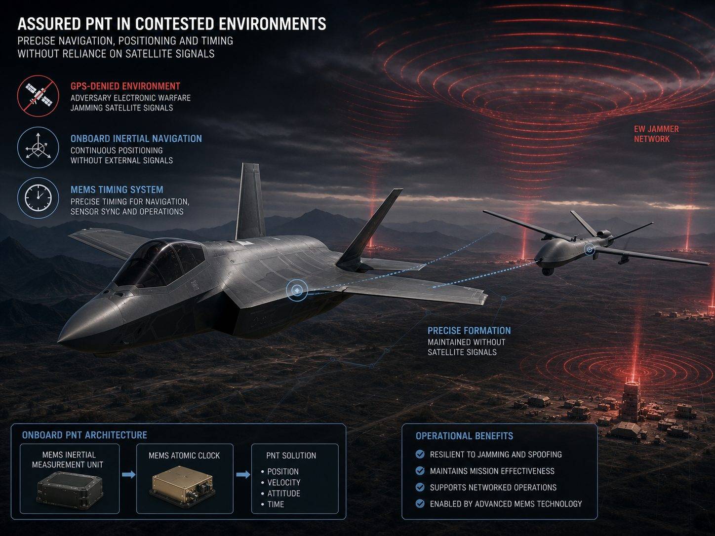 SiTime MEMS precision timing for aerospace and defense PNT — GPS-denied navigation and secure tactical communications