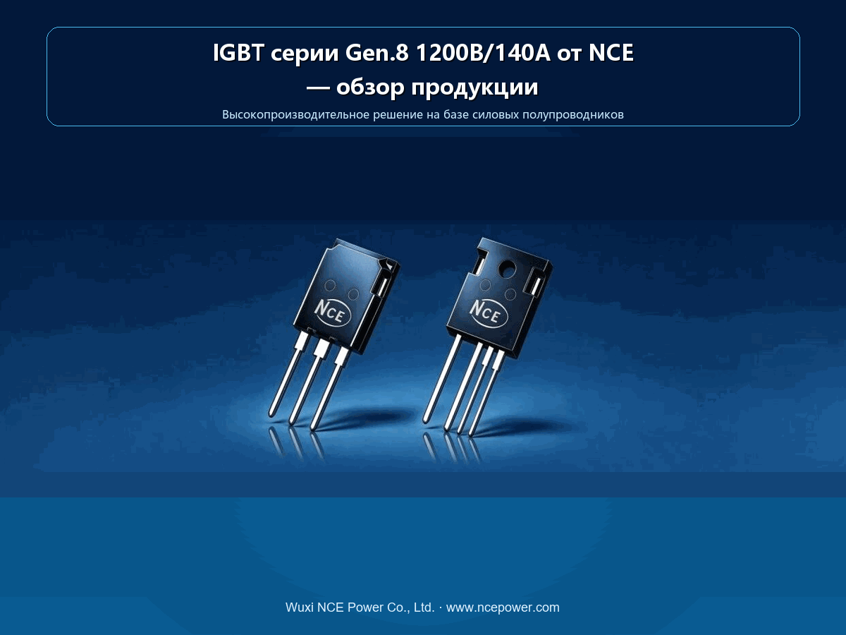 IGBT серии Gen.8 от NCE: 1200В/140А NCE140GD120VTP4 превосходит лучших конкурентов