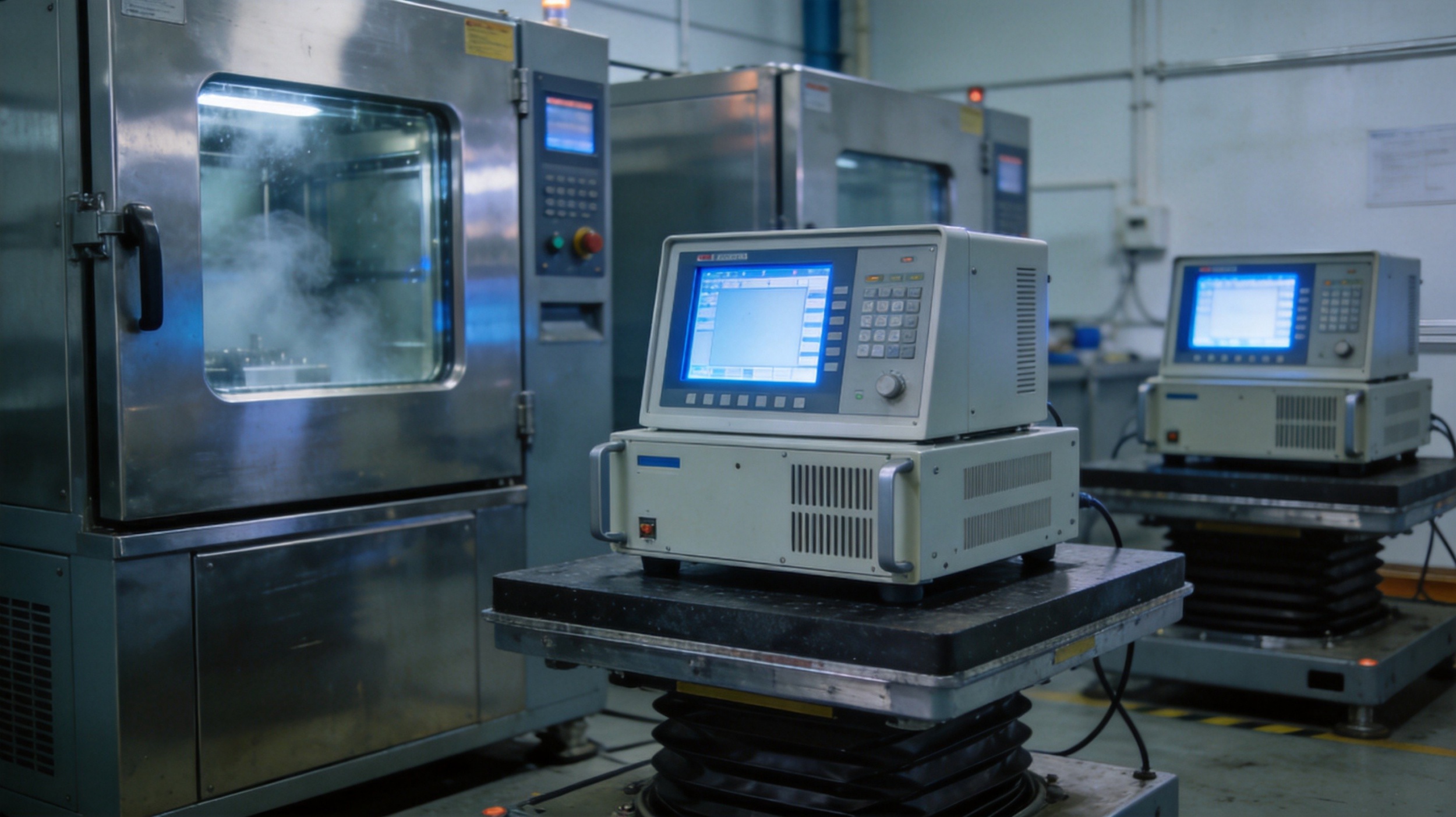 Industrial equipment must withstand harsh environmental conditions including temperature extremes and mechanical stress