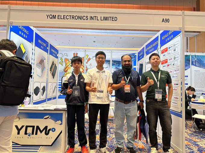 Yuanqimao Electronics team at EMAX Asia 2026 Penang Malaysia exhibition booth